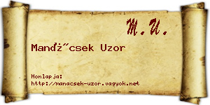 Manácsek Uzor névjegykártya